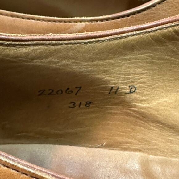 VERY GOOD Crockett & Jones x Brooks Brother Wholecut Oxford Tan Made England 11 - Picture 9 of 13